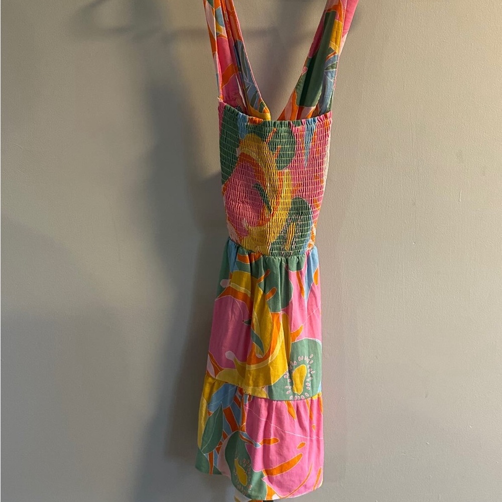 Show Me Your MuMu Pink and Green Sleeveless Sundress